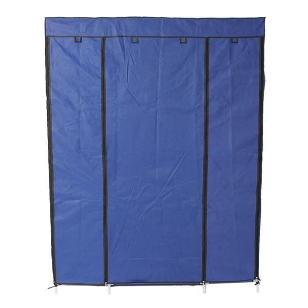 5-Layer 12-Compartment Non-woven Fabric Wardrobe Portable Closet Navy (133x46x170cm)